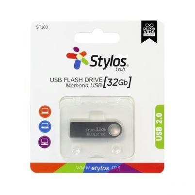 Memoria Usb Stylos Stmusb3b, 32gb, Usb 2.0, Plata