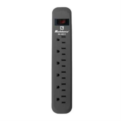 Extensión Multicromáticos Koblenz Ss-420-C 420j 6 Contactos Ac Nema 5-15p Plastico Negro