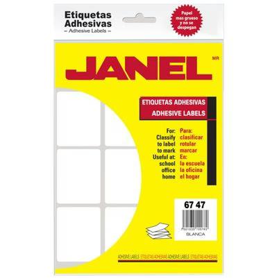 Etiquetas Autoadhesivas Janel 1006747100 Estándar 180 Pieza(S) Blanco