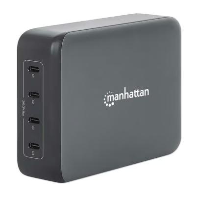 Estación De Carga Manhattan 102667 Potencia Máxima 240 W Voltaje De Entrada De 100 - 240 V Corriente De Entrada De 4 A Interfaz 4x Usb A Corriente Alterna Certificación Reach. Rohs Color Negro