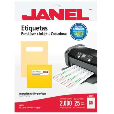 Etiquetas Autoadhesivas Janel 1085267101 Laser, Inyección De Tinta 2000 Pieza(S) Blanco