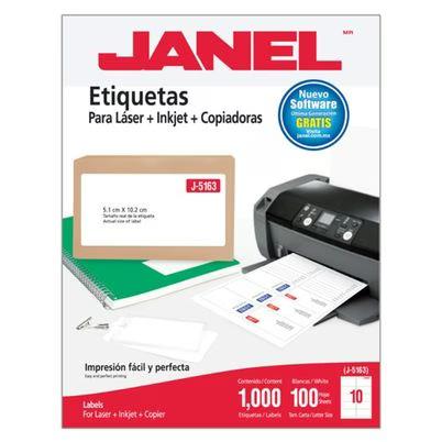 Etiquetas Autoadhesivas Janel 1095163101 Láser, Inyección De Tinta 1000 Pieza(S) Blanco