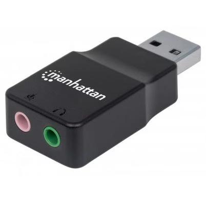 Manhattan Adaptador De Sonido Estéreo Usb De Alta Velocidad