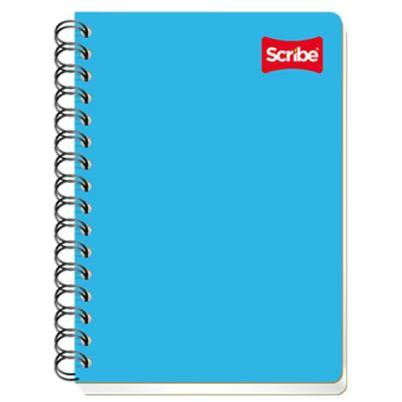 Cuaderno Scribe Clásico 1601 Estilo Frances Con Doble Espiral Y Liso 100 Hojas Pasta Blanda Color De La Pasta Azul Cielo