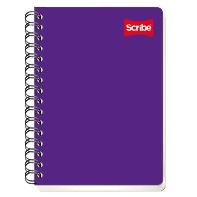 Cuaderno Scribe Clásico 1604 Estilo Frances Con Doble Espiral Y Doble Raya 100 Hojas Pasta Blanda Color De La Pasta Morada