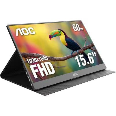 Monitor Aoc 16t20 (15.6") Panel Ips Resolución Máxima De La Pantalla (1920x1080) Pixeles Tiempo De Respuesta 5 Ms Interfaz Mini Hdmi, Usb-C Full Hd Color Negro