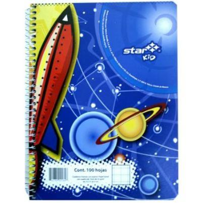 Cuaderno Estrella 184 Encuadernado Espiral Papel Cuadriculado 100 Hoja(S) Azul