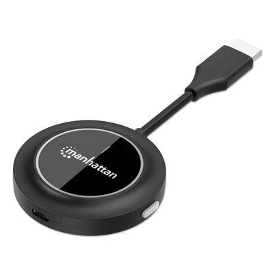 Transmisor De Video Manhattan 208444 Resolución Máxima (1920x1080) Pixeles Conectividad Inalámbrica Interfaz Usb-C, Hdmi Full Hd Longitud Del Cable 90 Cm Color Negro