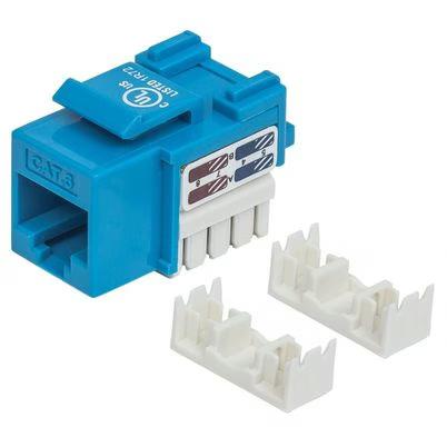 Jack Keystone Intellinet Rj45 Cat6 De Impacto Color Azul