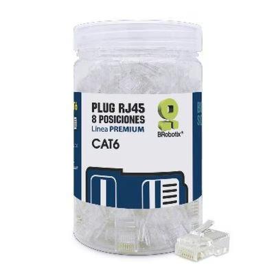 Tarro De Plastico De Conectores Brobotix 263861 Rj45 Macho Transparente 100 Pieza(S)
