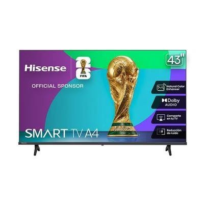 Pantalla Tv Hisense 43a4nv (65") Panel Led Resolución (1920x1080) Pixeles Smart Tv Tiempo De Respuesta De 8.5 Ms Interfaz Hdmi, Usb 2.0 4k Uhd Sistema Operativo Vidaa U9 Color Negro