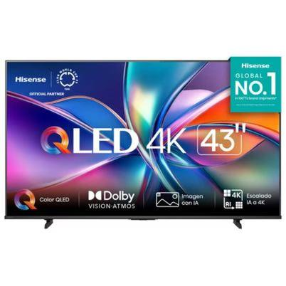 Pantalla Tv Hisense 43qd6qv (43") Panel Va Resolución (3840x2160) Pixeles Smart Tv Tiempo De Respuesta 9.5 Ms Interfaz Displayport, Hdmi 4k Ultra Hd L Sistema Operativo Vidaa Color Negro