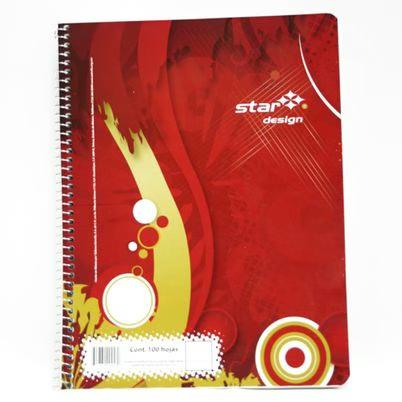 Cuaderno Estrella 458 Encuadernado Espiral Papel Rayado 100 Hoja(S) Rojo