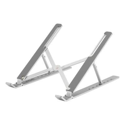 Soporte Para Laptop Manhattan 462617 (15.6") Capacidad Máxima De Peso De 5 Kg Material Aluminio, Silicona, Acero Plegable Y Ajustable Color Gris