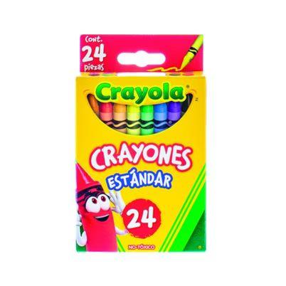Crayones Crayola Jumbo 523024wm05 Tamaño Estándar No Tóxicos Punta Triangular Paquete Con 24 Piezas Colores Variados