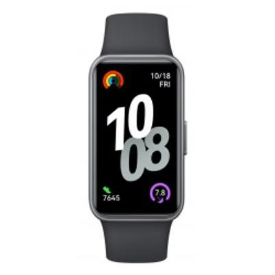 Reloj Huawei Band 10 55020exe (1.47") Amoled Puerto De Carga Magnético Material Caucho Y Piel Sintética Sistema Operativo Android 9.0 Color De Correa Negra
