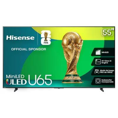 Pantalla Tv Hisense 55u65qfm (55") Resolución (3840x2160) Pixeles Smart Tv Tiempo De Respuesta De 8 Ms Interfaz Hdmi, Usb 4k Uhd Color Negro