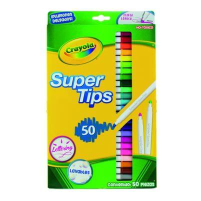 Plumones Crayola Supertips 585150m003 Punta Triangular Con 100 Piezas Lavables Material Del Plumón Plástico Colores Variados