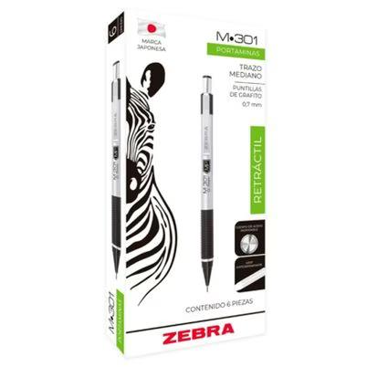 Bolígrafo Zebra M-301 6000-00/6 Punta Mediana 0.7 Mm Punta De Bola Retráctil Tinta De Aceite Paquete Con 6 Pieza(S) Color De La Tinta Negro
