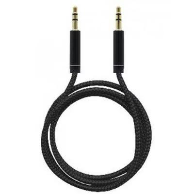 Cable De Audio Brobotix 651336 Macho/Macho Nylon Negro 1 M