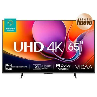 Pantalla Tv Hisense 65a65nv (65") Panel Ips Resolución (3840x2160) Pixeles Smart Tv Tiempo De Respuesta De 8 Ms Interfaz Hdmi, Usb 2.0 4k Uhd Sistema Operativo Vidaa U9 Color Negro
