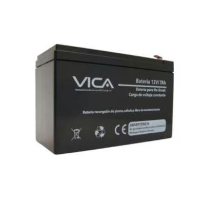 Batería De Respaldo Vica 7 Ah 12v 18ah Acido, Plomo Negro