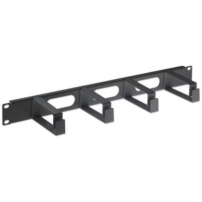 Organizador De Cables Administrable Intellinet 711074 (19") Capacidad Del Rack (1u) Orientación Horizontal Material Acero, Plástico Color Negro