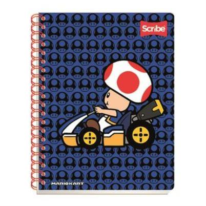 Cuaderno Profesional Scribe Mario Bros 7420 Tipo Raya Espiral Doble 100 Hojas Color De La Pasta Azul