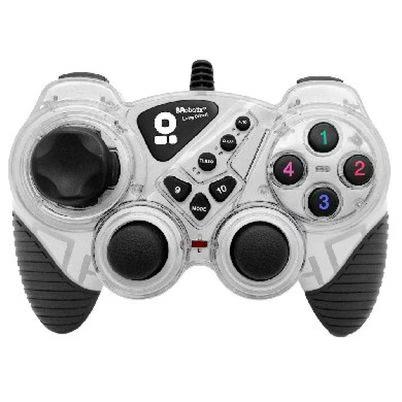 Gamepad Brobotix Rumblepad 751899b Tecnología De Conectividad Alámbrico-Usb A 2.0 10 Botones Compatible Con Playstation 3 Color Del Producto Negro, Blanco