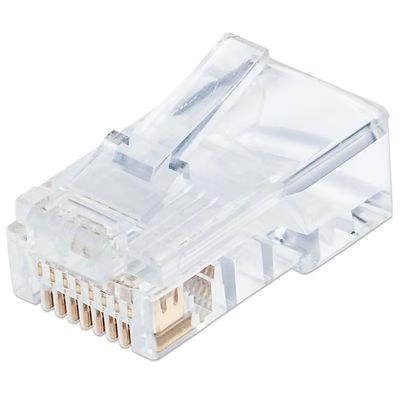 Intellinet Plug Rj45 Cat5e Solido Utp Bote 100 Pzas Oro 50-Micras Pro
