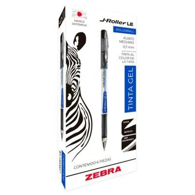 Lapicero Zebra J-Roller Le 8002-Le/6 Punta Mediana 0.7mm Tinta De Gel Retráctil 6 Pieza(S) Por Paquete Color De La Tinta Roja