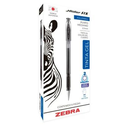 Bolígrafo Zebra J Roller Rx 8002/6 Punta Fina 0.7 Mm Punta De Bola Retráctil Tinta De Gel Paquete Con 6 Pieza(S) Color De La Tinta Roja