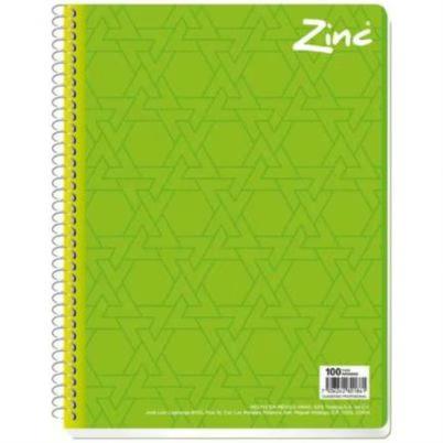 Cuaderno Scribe Zinc Con Espiral Tipo Profesional Pasta Dura Papel Bond Rayado Color Verde 100 Hoja(S)