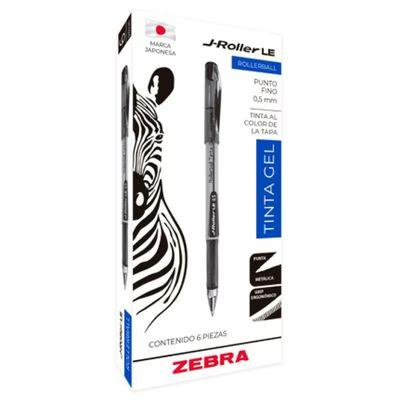 Bolígrafo Zebra J Roller Le 8600-Le/6 Punta Fina 0.5 Mm Punta De Bola Retráctil Tinta De Gel Paquete Con 6 Pieza(S) Color De La Tinta Negro
