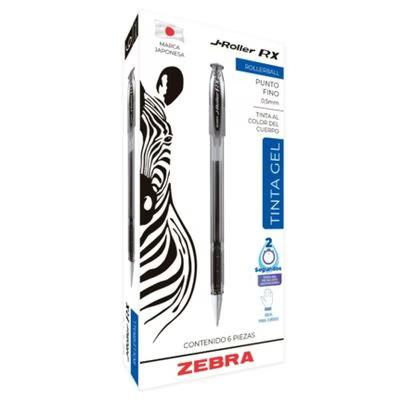 Bolígrafo Zebra J Roller Rx 8600/6 Punta Fina 0.5 Mm Punta De Bola Retráctil Tinta De Gel Paquete Con 6 Pieza(S) Color De La Tinta Negro