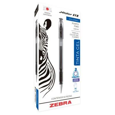 Bolígrafo Zebra J Roller Rx 8602/6 Punta Fina 0.5 Mm Punta De Bola Retráctil Tinta De Gel Paquete Con 6 Pieza(S) Color De La Tinta Roja