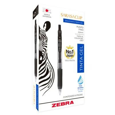 Bolígrafo Zebra J Roller Rx 8851/6 Punta Fina 0.5 Mm Punta De Bola Retráctil Tinta De Gel Paquete Con 6 Pieza(S) Color De La Tinta Azul