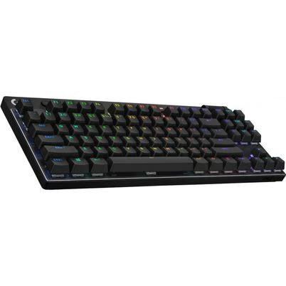Teclado Logitech Pro X Tkl Inalámbrico Iluminación Rgb Recargable Usb-A A Usb-C Color Negro