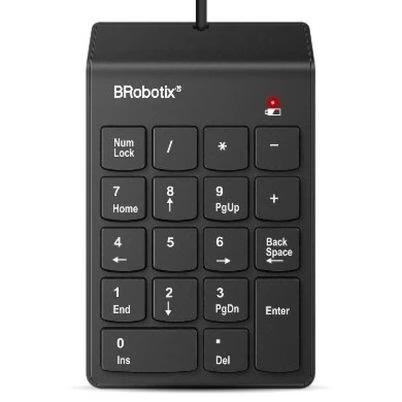 Teclado Numérico Brobotix 963234 Alámbrico Usb Plug And Play Negro
