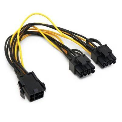 Cable De Alimentación Interna Brobotix 963852 Hembra/Macho Pci-E(6-Pin) / 2 X Pci-E (8-Pin) 0, 2 M Negro, Amarillo