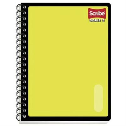 Cuaderno Scribe Serie Iii 9650 Doble Espiral Tipo Profesional Pasta Dura Papel Bond Rayado Color Amarillo 100 Hoja(S)