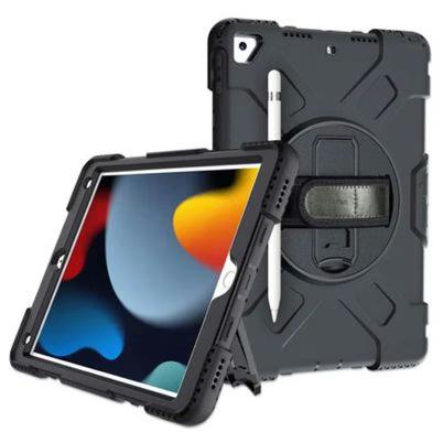 Funda De Uso Rudo Para Tablet Manhattan 996501 (10.2”) Giro De 360° Con Correa Material De Elaboración Policarbonato Compatible Con Apple Ipad 10 Color Negro