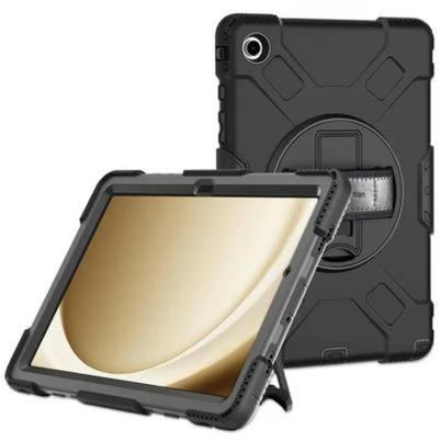 Funda De Uso Rudo Para Tablet Manhattan 996532 (11”) Giro De 360° Con Correa Material De Elaboración Policarbonato Compatible Con Samsung Galaxy Tab A9 Color Negro