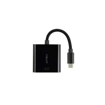 Adaptador Usb Acteck Ac-934725 Macho/Hembra Usb C / Vga Resolución (1920 X 1080) 0.1 M Negro