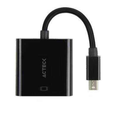 Adaptador Displayport Acteck Shift Plus Ah430 Macho/Hembra Mini Displayport/Hdmi Pvc 0.2 M Negro