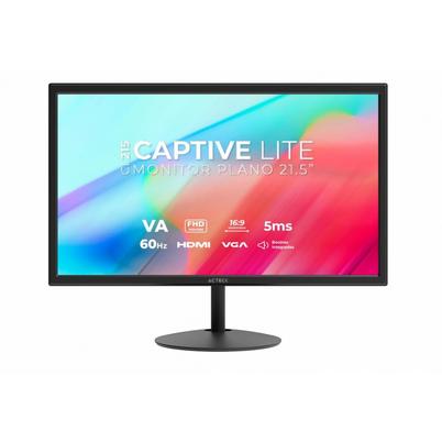 Monitor Acteck Captive Lite Cl215 Ac-943253 (21.5") Panel Va Resolución (1920x1080) Pixeles Tiempo De Respuesta 5 Ms Interfaz Hdmi, Vga Full Hd Color Negro