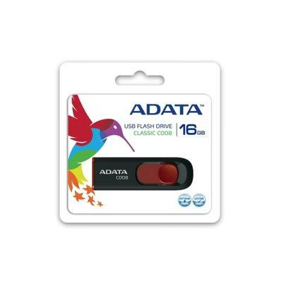 Adata C008 Unidad Flash Usb 16 Gb Usb Tipo A 2.0 Negro, Rojo