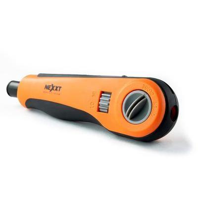Herramienta De Punzonado Nexxt Solutions Aw250nxt11 Hoja Doble De 88/110 Material De La Cuchilla Acero Color Del Producto Negro, Naranja