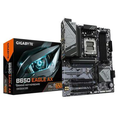 Tarjeta Madre Gigabyte B650 Eagle Ax Compatibilidad Con Procesadores Adm Ryzen 5, 7, 9-Socket Enchufe Am5 Capacidad 192gb Ddr5-Sdram (Maxima) Interfaz Gigabit Ethernet Pci Express X16 Color Del Producto Negro