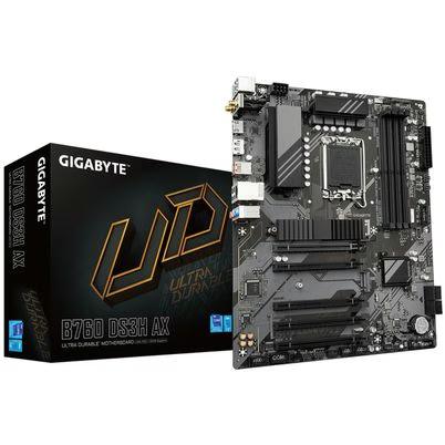 Tarjeta Madre Gigabyte B760 Ds3h Ax Compatibilidad Con Procesadores Intel Celeron, Pentium Gold, Core I3, I5, I7, I9-Socket Lga 1700 Capacidad 192gb Ddr5-Sdram (Maxima) Interfaz Gigabit Ethernet Pci Express X16 Color Del Producto Negro